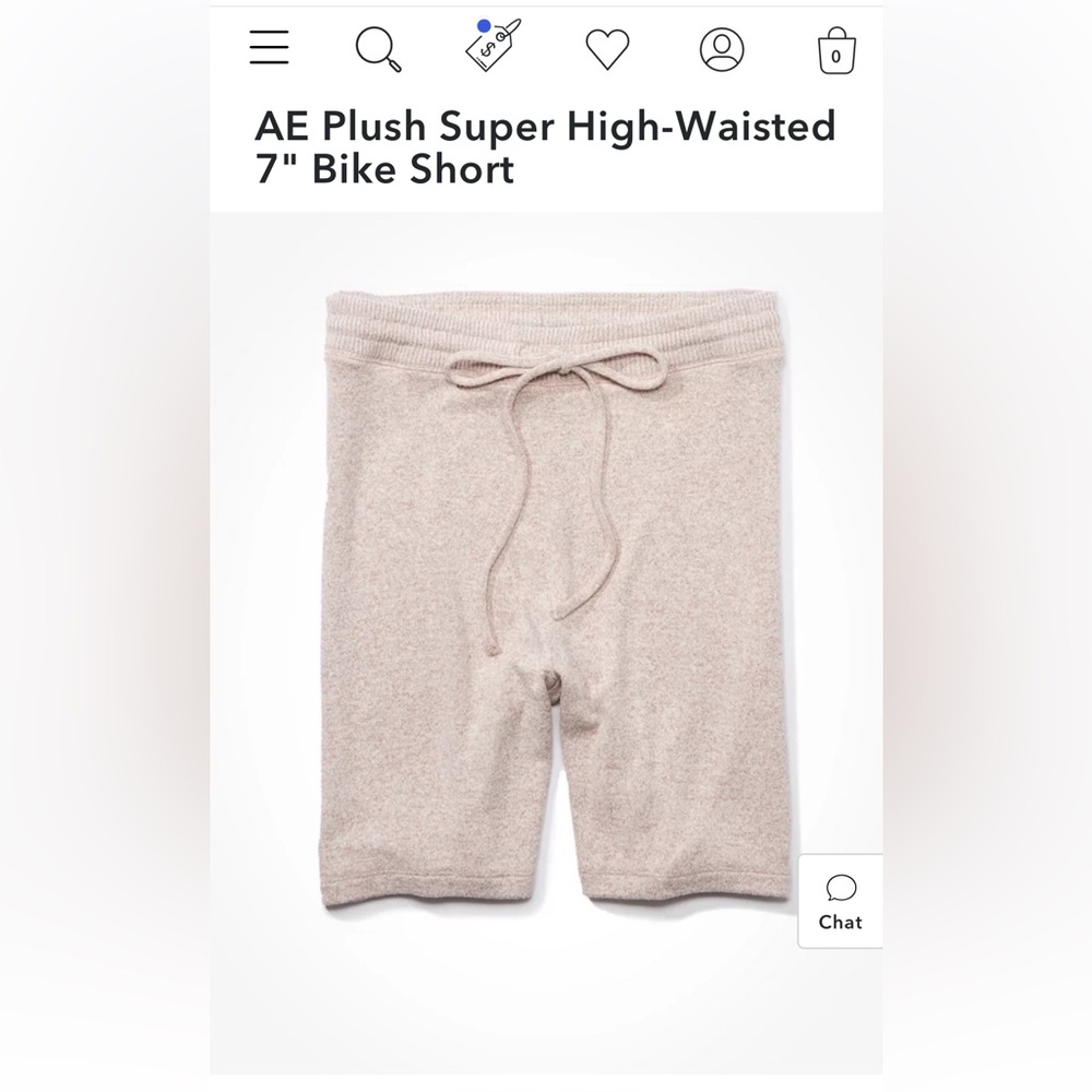 AE Plush Super High-Waisted 7" Bike Short size Largr